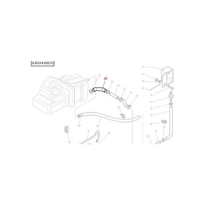 Massey Ferguson - Hose - 3808773M2 - Farming Parts