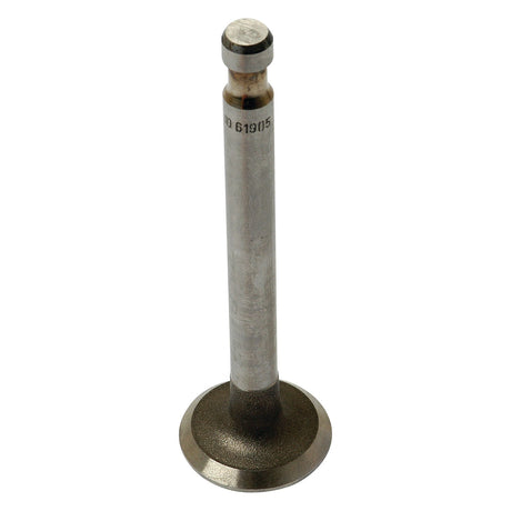 A Sparex Exhaust Valve Standard, identified by the part number S.61905, features a metallic construction with a round base and a cylindrical stem that includes a notch near the top. This valve is commonly used in Massey Ferguson tractors.