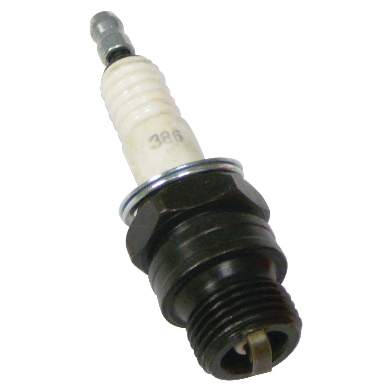 The Sparex Spark Plug - S.61969 features a white insulator and an 18 mm thread metallic base, making it perfect for early tractors or Continental engines.