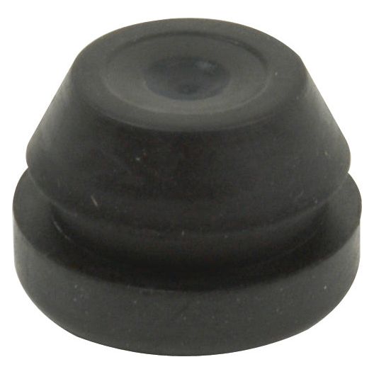 A close-up of the Sparex Throttle Rod Grommet (Part No.S.61993), a small, black rubber grommet with a cylindrical bottom and conical top, perfect for fitting onto the throttle rod of your Ford/New Holland equipment.