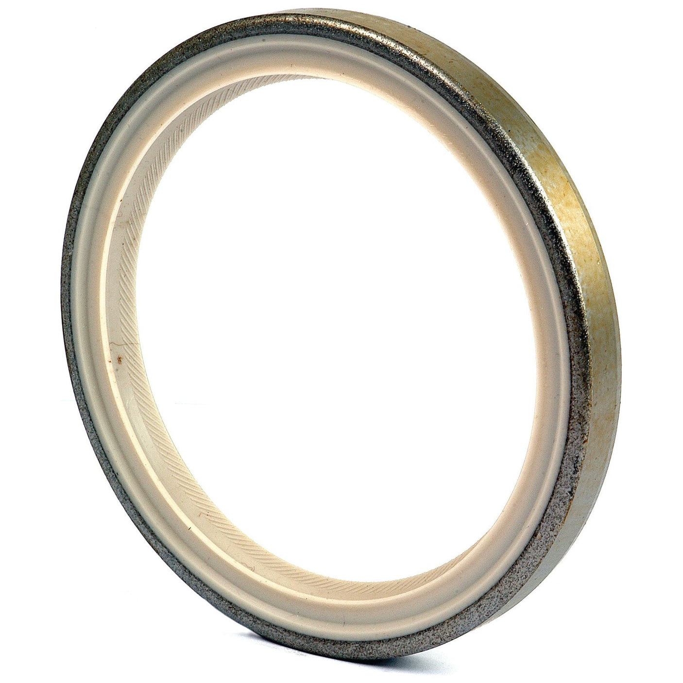 A close-up of the Oil Seal 110 x 135 x 13mm by Sparex (Part No. S.62070), designed for the Allis Chalmers 5045, with a smooth inner surface and textured outer edge. This high-quality rear crankshaft seal ensures durability and optimal performance.