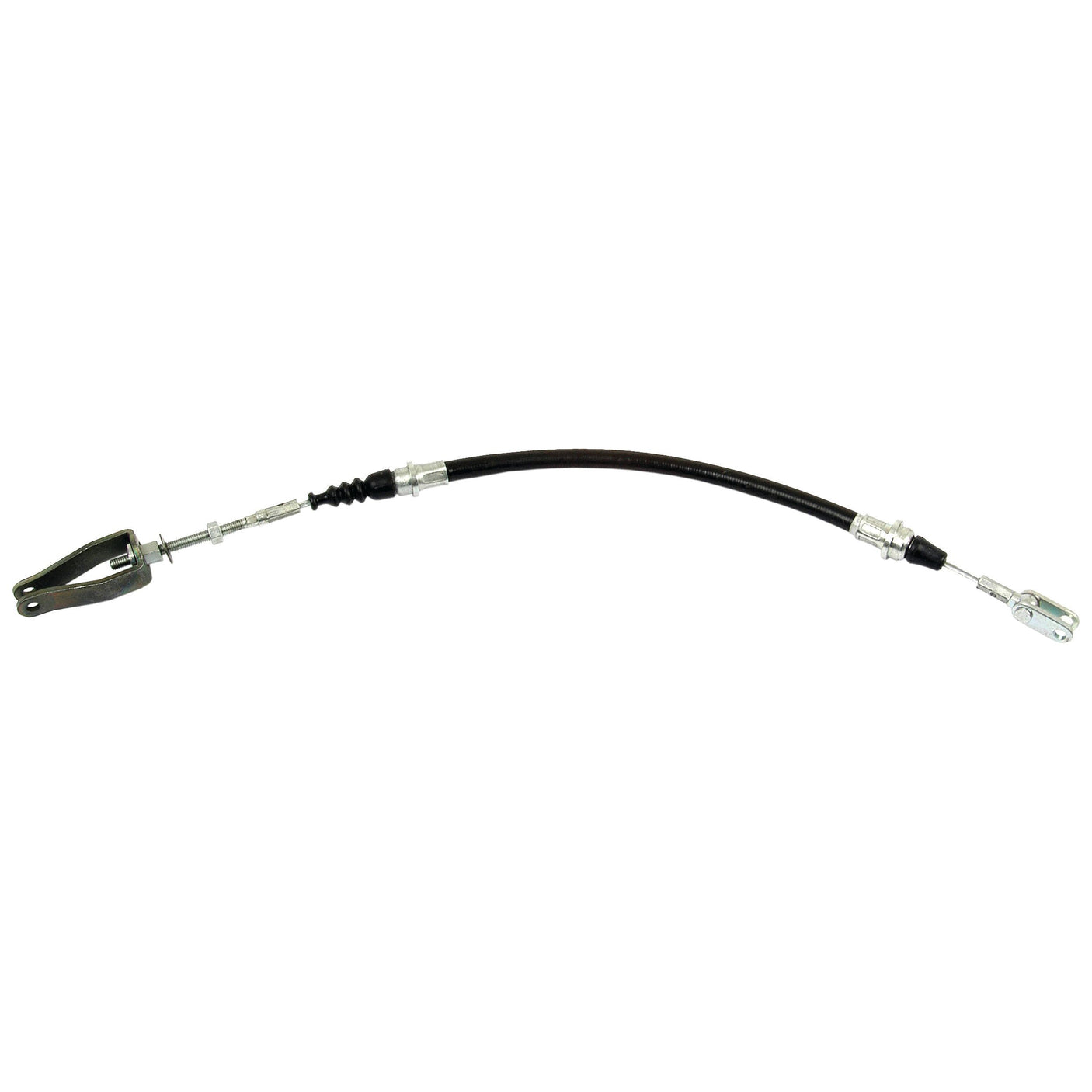 The Sparex Clutch Cable (Part No. S.62196) is a 480mm flexible automotive cable, featuring metal fittings at both ends. It is typically used in mechanical systems to transmit control operations and is commonly seen in Fiat vehicles as a clutch cable. The outer cable length measures 280mm.