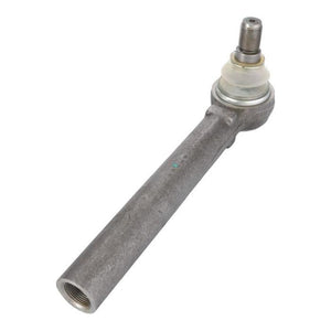 The Massey Ferguson - Drag link - 6220966M1 by AGCO is a metal automotive tie rod end, compatible with Massey Ferguson machinery, featuring a threaded male end and a ball joint assembly at the top.