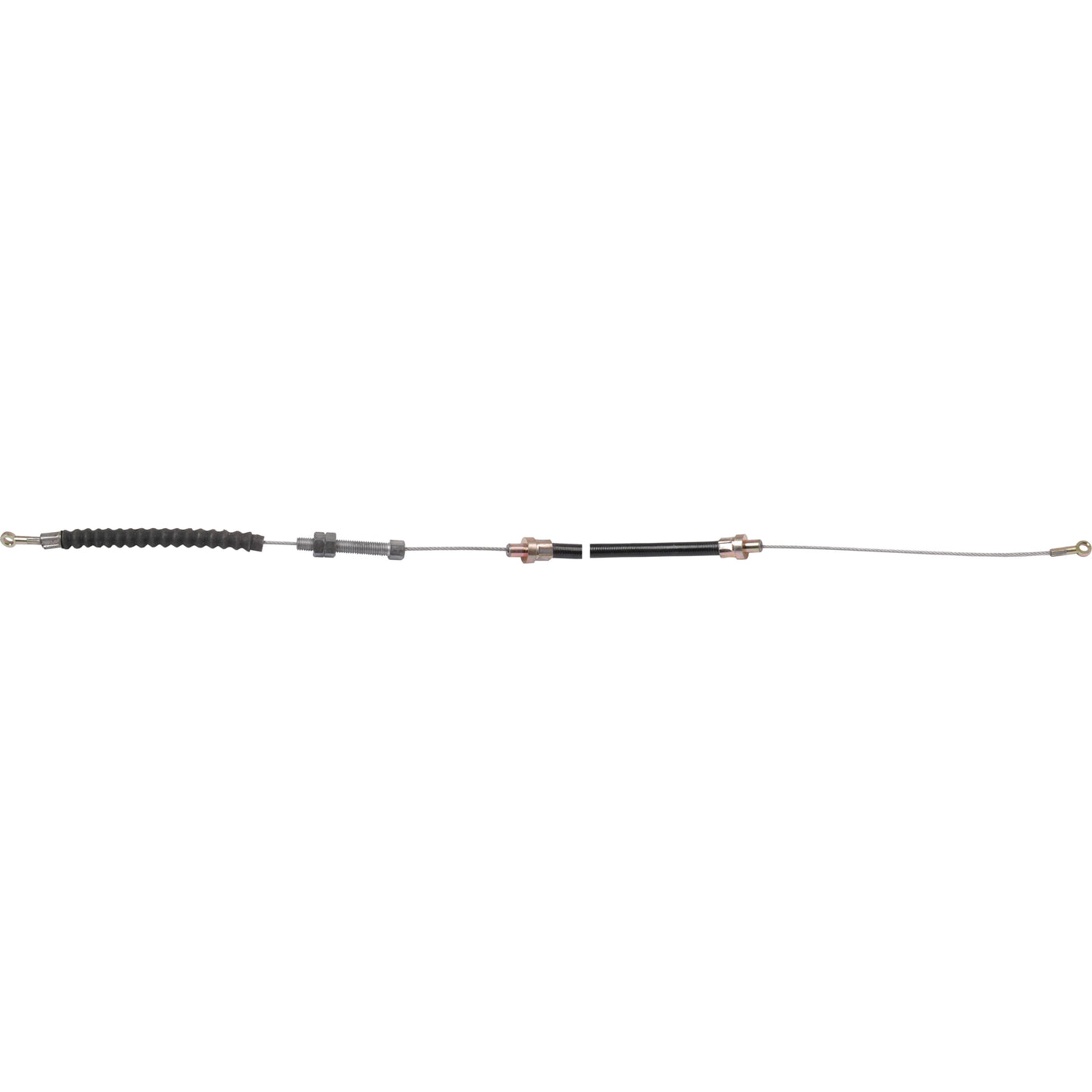 Image of the Sparex hydraulic cable (Part No. S.62221), featuring metal ends and a black protective sleeve, with a length of 815mm and an outer cable length of 800mm, typically used in automotive or machinery applications, including Fiat 580.