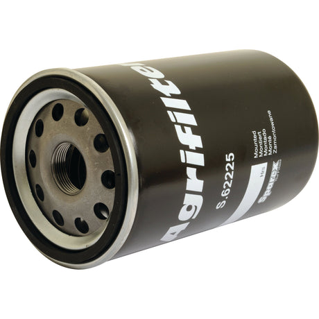 A black cylindrical hydraulic filter, branded "Sparex" with model number "S.62225," compatible with Fiat tractors.