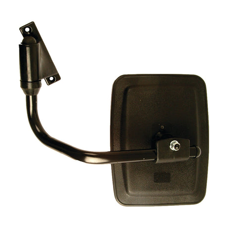 A Sparex Mirror Arm Assembly - Adjustable (380 - 530mm) RH, featuring a black rectangular side mirror with mounting bracket attached to an adjustable arm, photographed against a white background. Ideal for Fiat 1180 models.