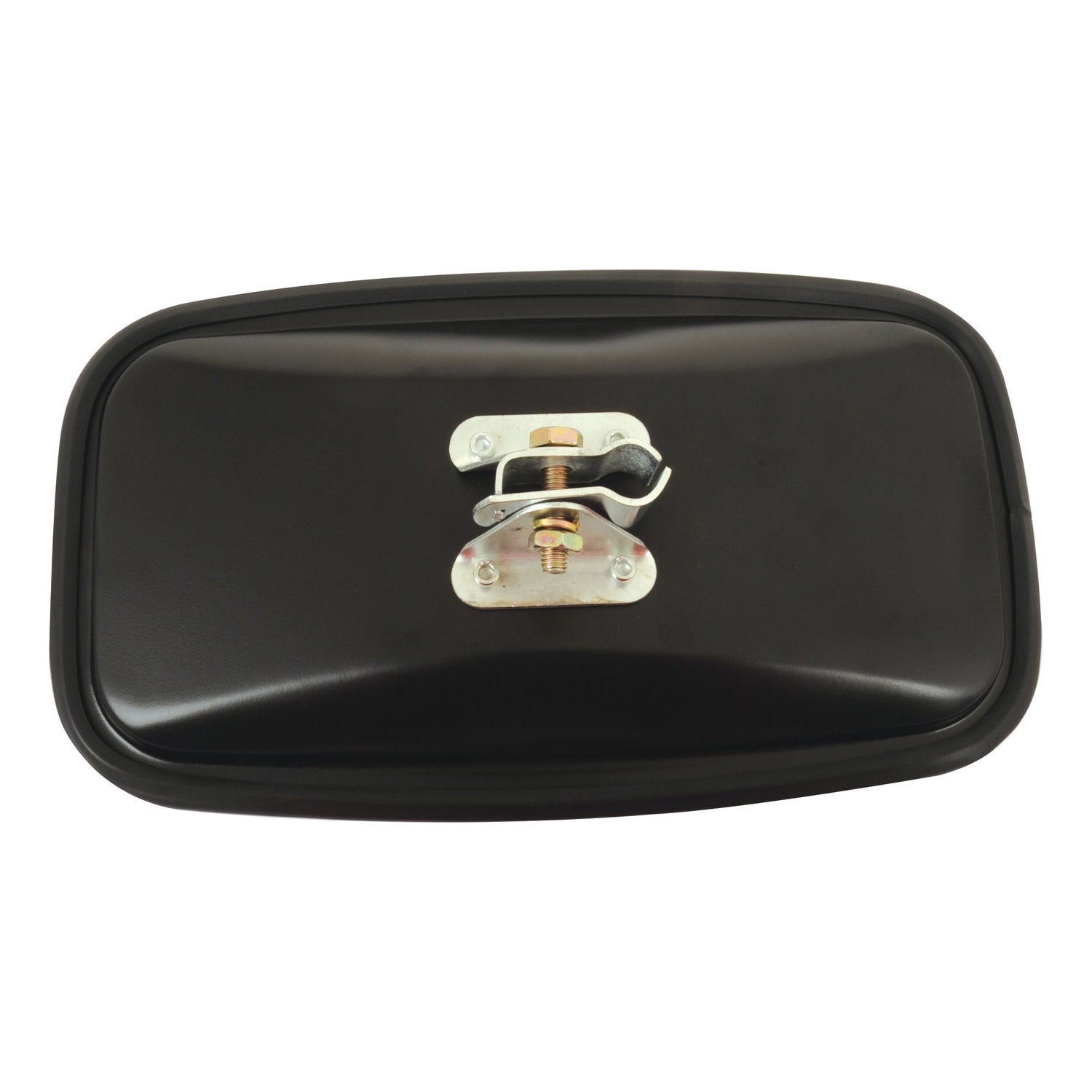 A rectangular black side mirror from Sparex, specifically the Mirror Head - Rectangular, Flat, 320 x 180mm, RH & LH - S.6224 model, featuring a mounting bracket and hardware visible on the back.