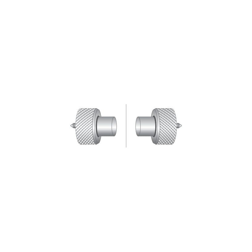 Image of two Drive Cable connectors (Sparex Part No. S.62263) facing each other with a small gap in between, showcasing the precise alignment needed for optimal performance. The setup underscores the importance of the 820mm outer cable length in ensuring a secure connection, a principle well understood by professionals using Sparex components.