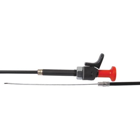 The Sparex Engine Stop Cable (Sparex Part No. S.62266) is a flexible mechanical cable, featuring a red handle and lever, designed specifically for Fiat vehicles. It comes with a metal end connector and measures 1320mm in length, with an outer cable length of 1150mm.