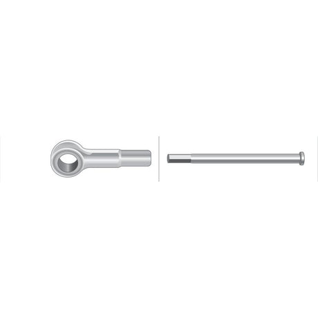 Illustration of the Sparex Throttle Cable (Part No. S.62269) featuring a silver eyebolt with a threaded shank and corresponding straight pin, ideal for Fiat throttle cable assemblies. The throttle cable measures 1817mm in length, with an outer cable length of 1619mm.