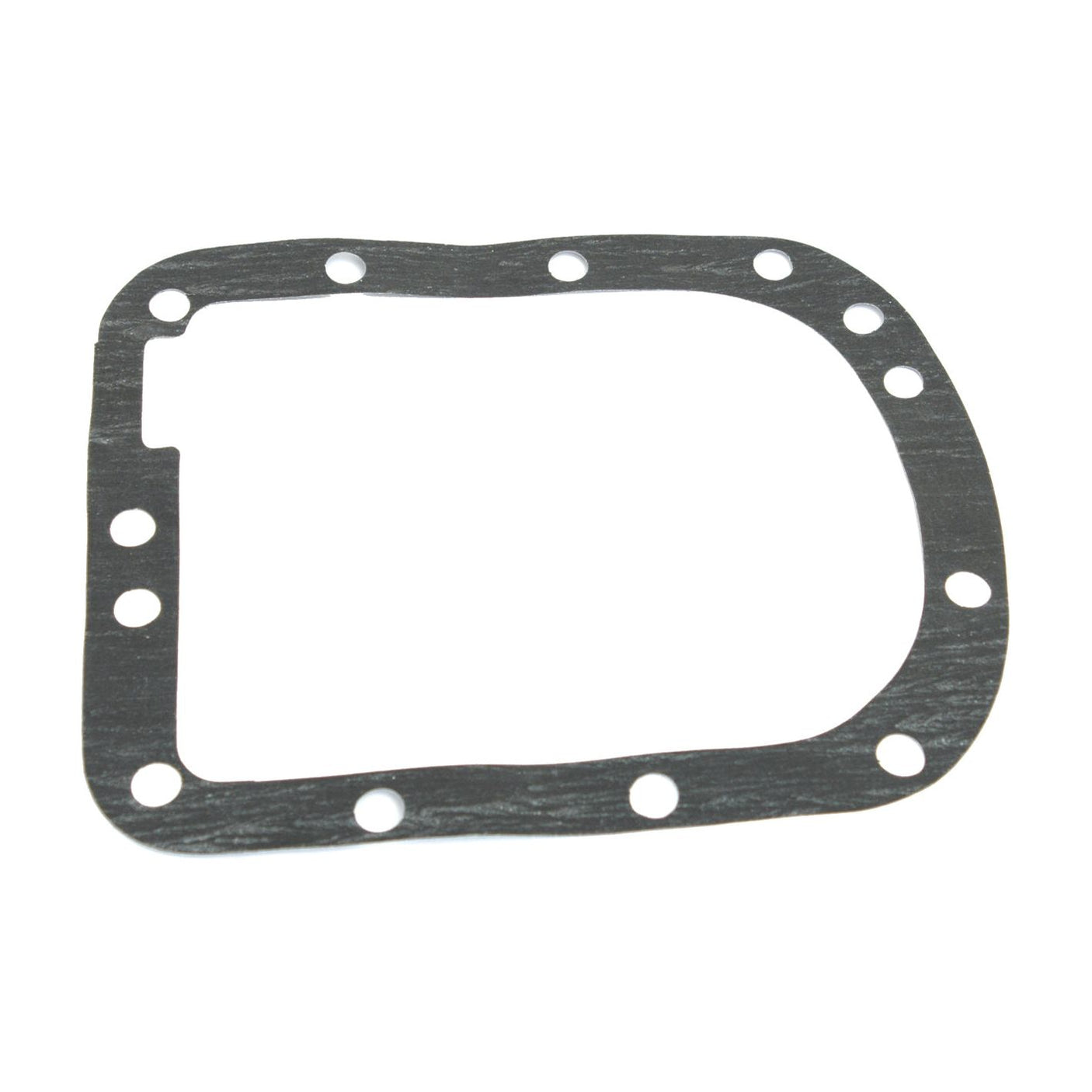 A black rectangular Transmision Cover Gasket with multiple circular holes along its edges, compatible with Interface 2755 models | Sparex Part No. S.62277 by Sparex.