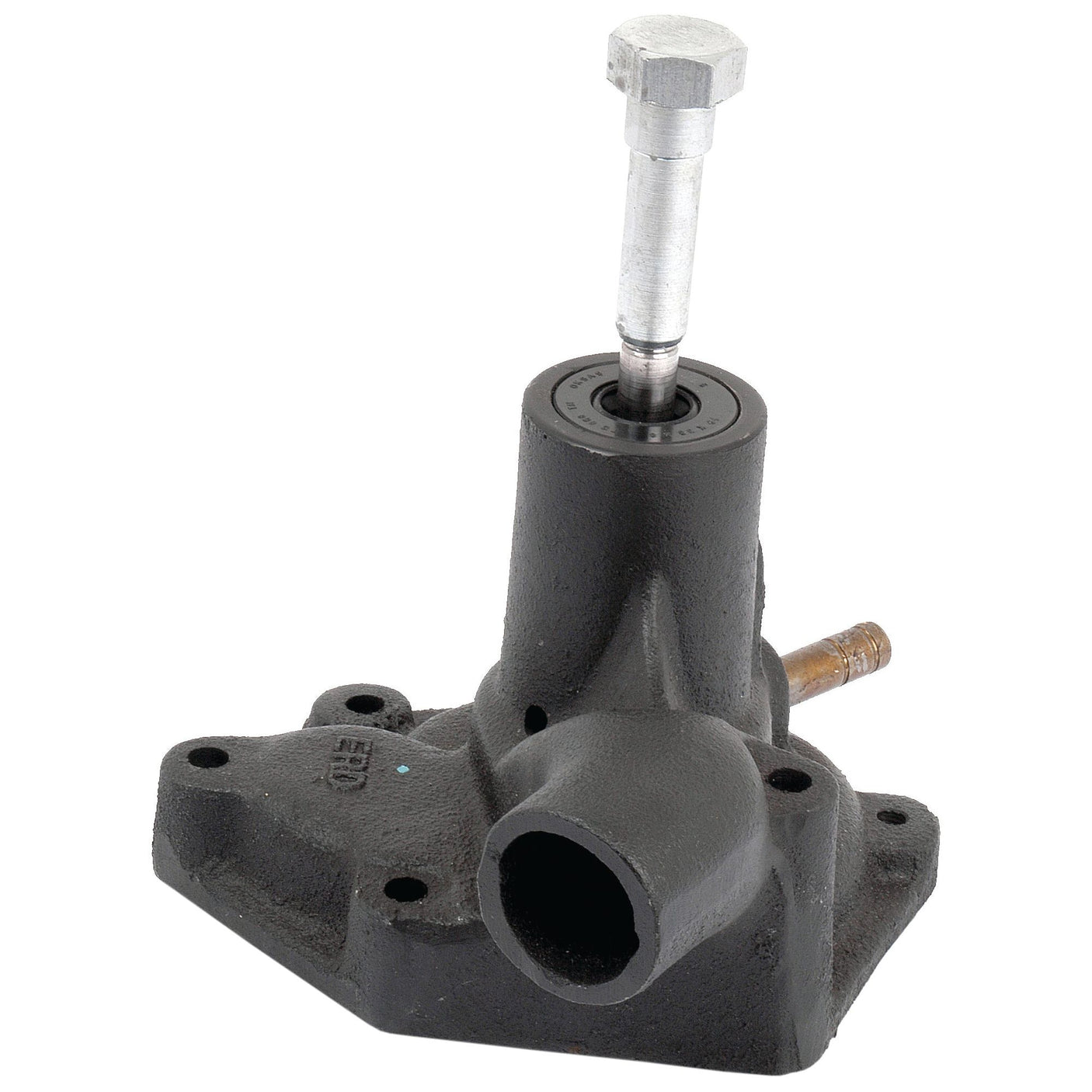 The product is a Sparex Water Pump Assembly (Sparex Part No. S.62297), featuring a metal mechanical part with a hexagonal bolt and cylindrical component attached to a wider base with a hollow opening, reminiscent of those found in the Fiat 411R.