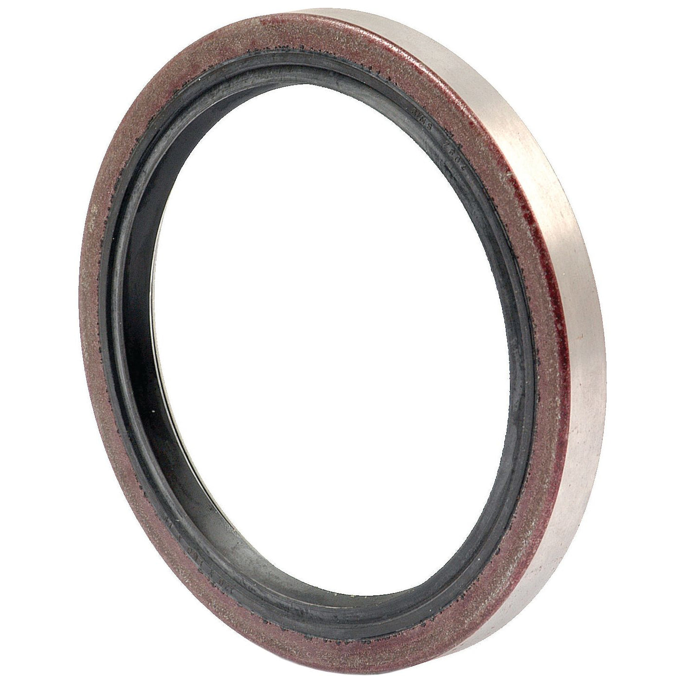 The Wheel Hub Seal (Sparex Part No. S.62309) from Sparex features a round, metal outer ring and a rubber inner seal designed to prevent leakage in machinery, making it ideal for use in Sparex or Fiat tractor parts.