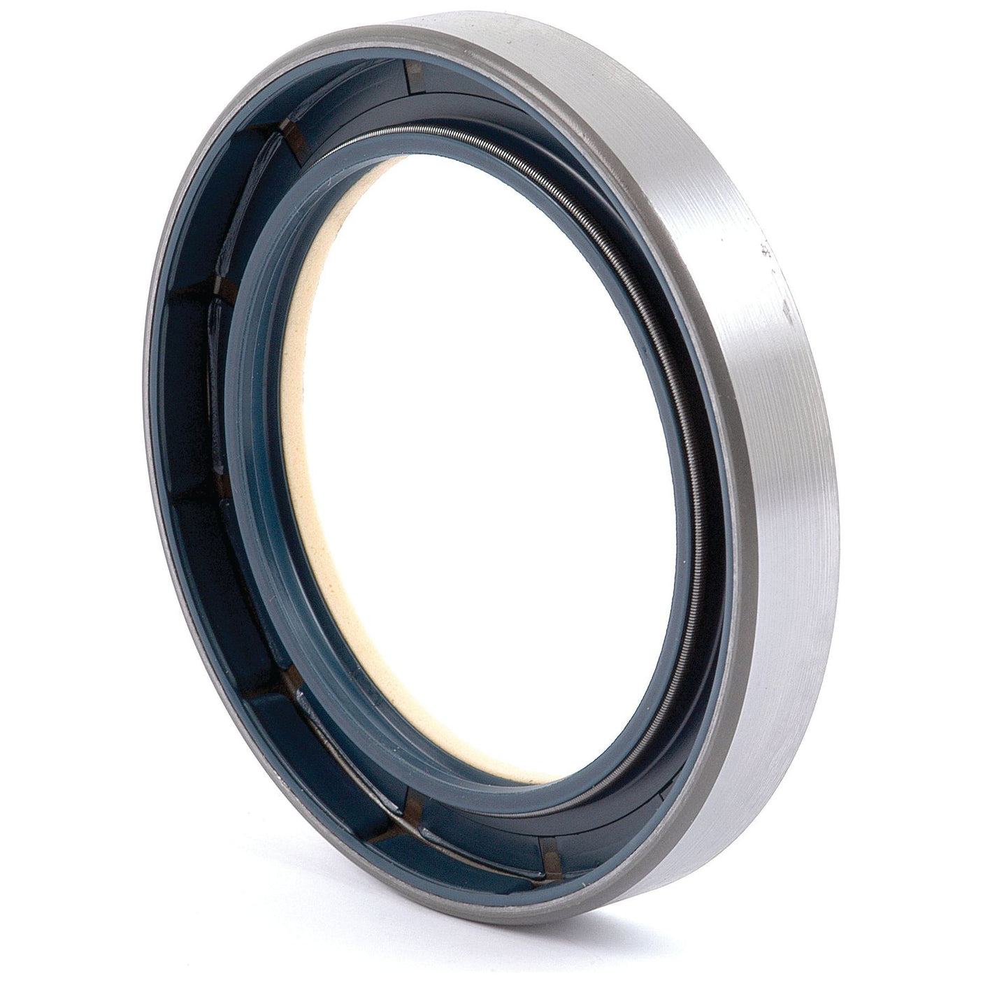 The Metric Rotary Shaft Seal from Sparex (Part No. S.62313) is a circular metal and rubber mechanical seal featuring both an inner and outer ring, measuring 80 x 110 x 16 mm.