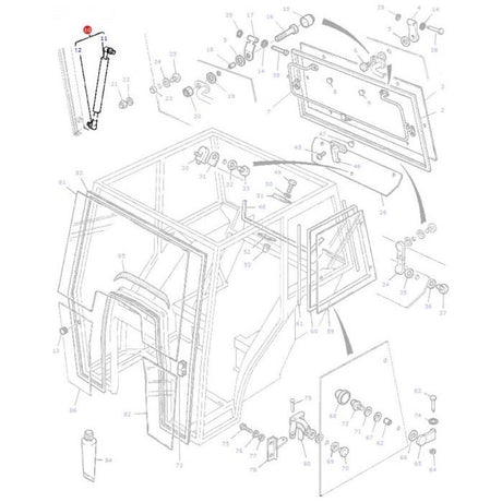 Massey Ferguson - Rear Window Strut - 3384671M1 - Farming Parts