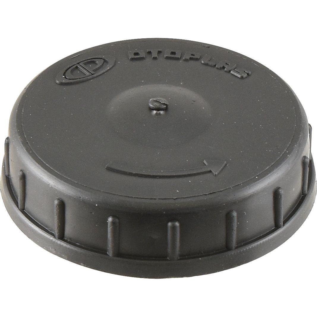 The Sparex Engine Oil Cap (part number S.62437) is a black plastic screw-on cap with "OTOFLEX" text and an arrow indicating the direction to open or close it, designed to fit models such as the Fiat 5106842.