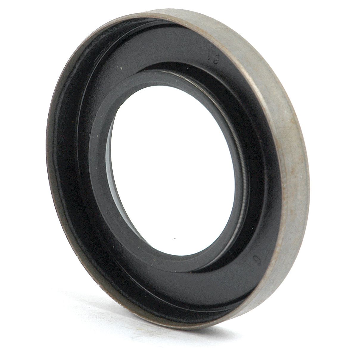 A Sparex Metric Rotary Shaft Seal, 42 x 72 x 10mm (Sparex Part No. S.62447) with a circular design, shown in a standing position against a white background.