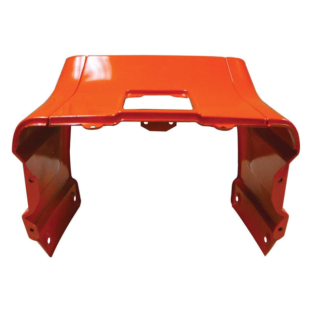 Battery Cover Panel | Sparex Part No.S.62466 by Sparex, a red metal bracket with multiple holes on each side for mounting, designed for structural support or attachment purposes, ideal for use in tractor assemblies.