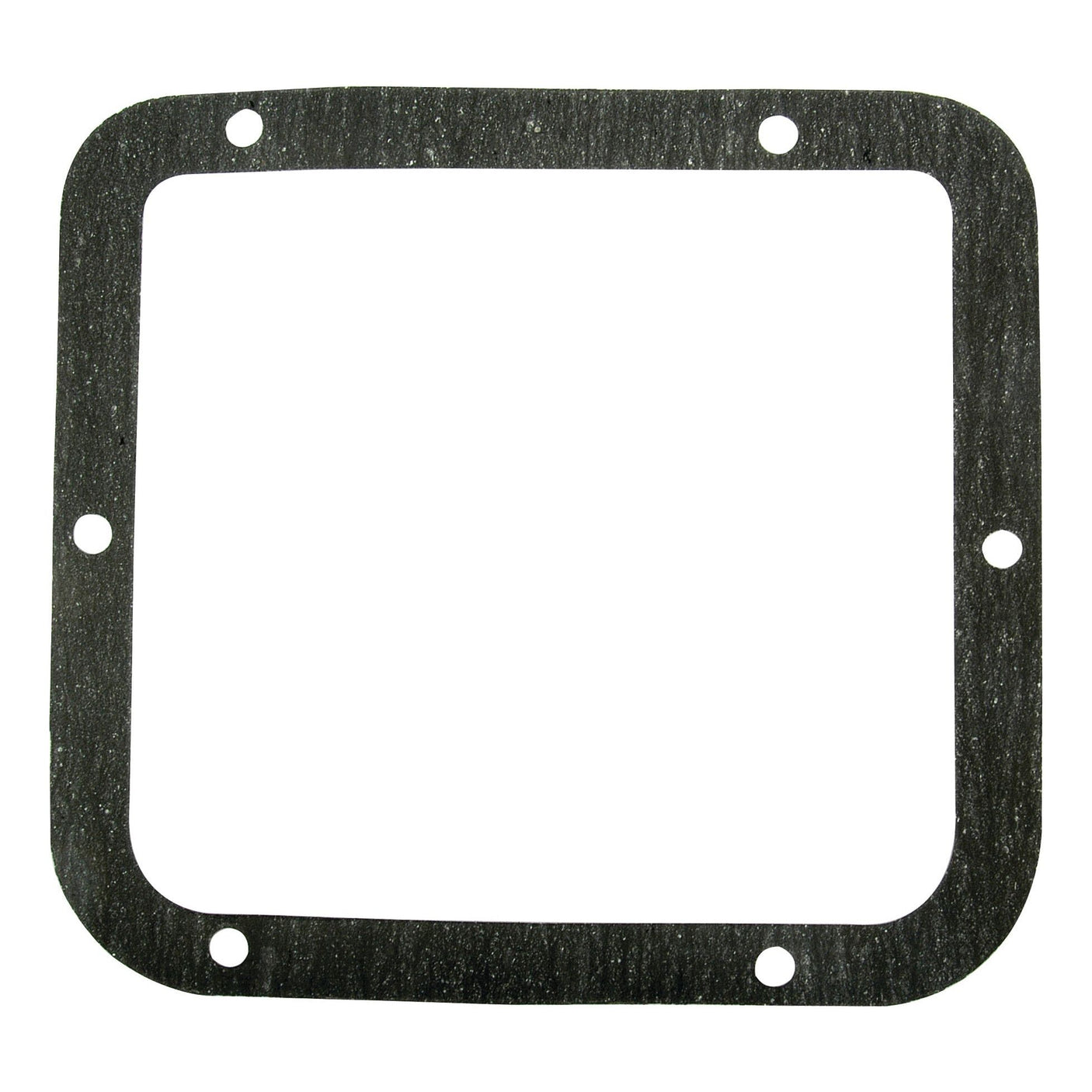 The Gearshift Cover Gasket by Sparex (Part No. S.62546) is a square-shaped, black gasket with rounded corners and six evenly spaced holes.