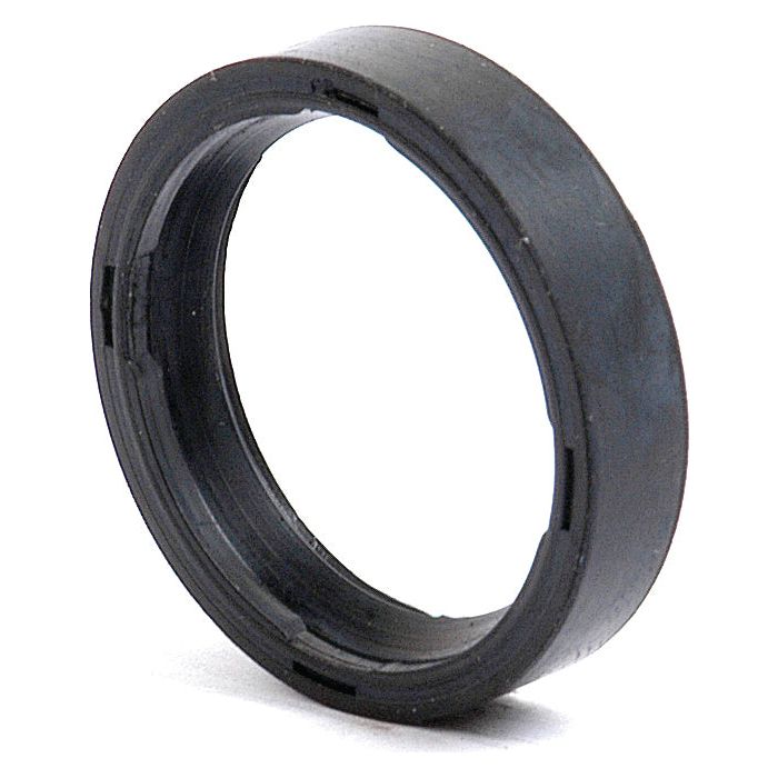 Close-up of the Sparex Oil Seal (Part No. S.62553), a 25 x 31 x 7mm black rubber gasket ring, standing upright on a white background. This product is ideal for use as an oil seal in Case IH / International Harvester equipment.