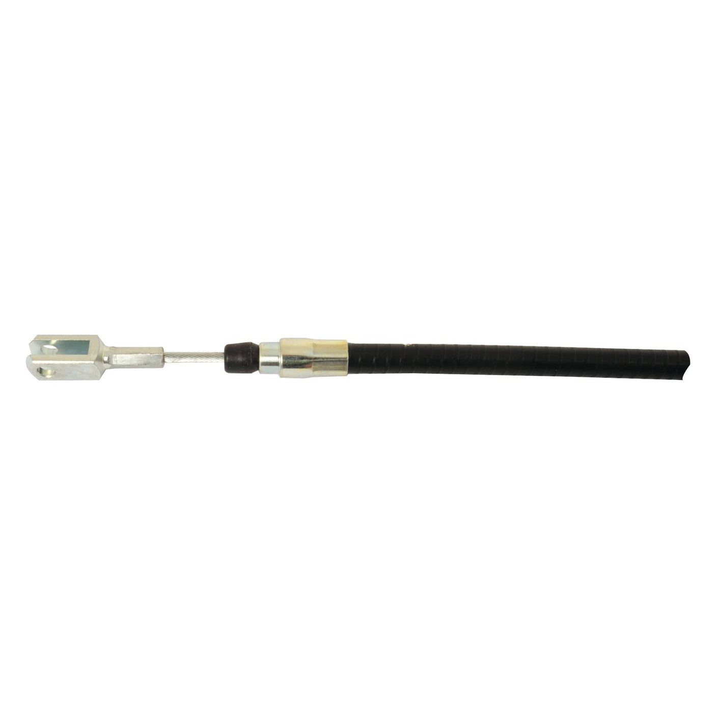 The Sparex PTO Cable (Part No. S.62630), measuring 1220mm in length with a 950mm outer cable length, features a metal fitting at one end and a flexible, black, ribbed cover designed to be compatible with Fiat 880 and Fiat 780 models.