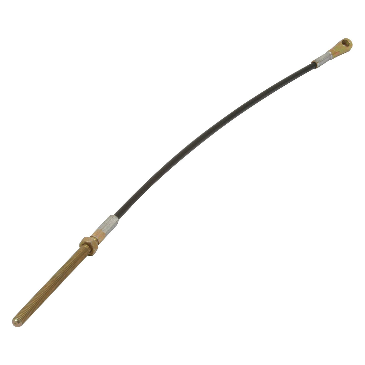 A versatile Sparex Cab Door Cable (Part No. S.62666) designed for mechanical control or linkage applications, features a length of 360mm with an outer cable measuring 250mm, and includes a threaded rod on one end and a loop fitting on the other—ideal for use in Fiat vehicles or as compatible replacements.