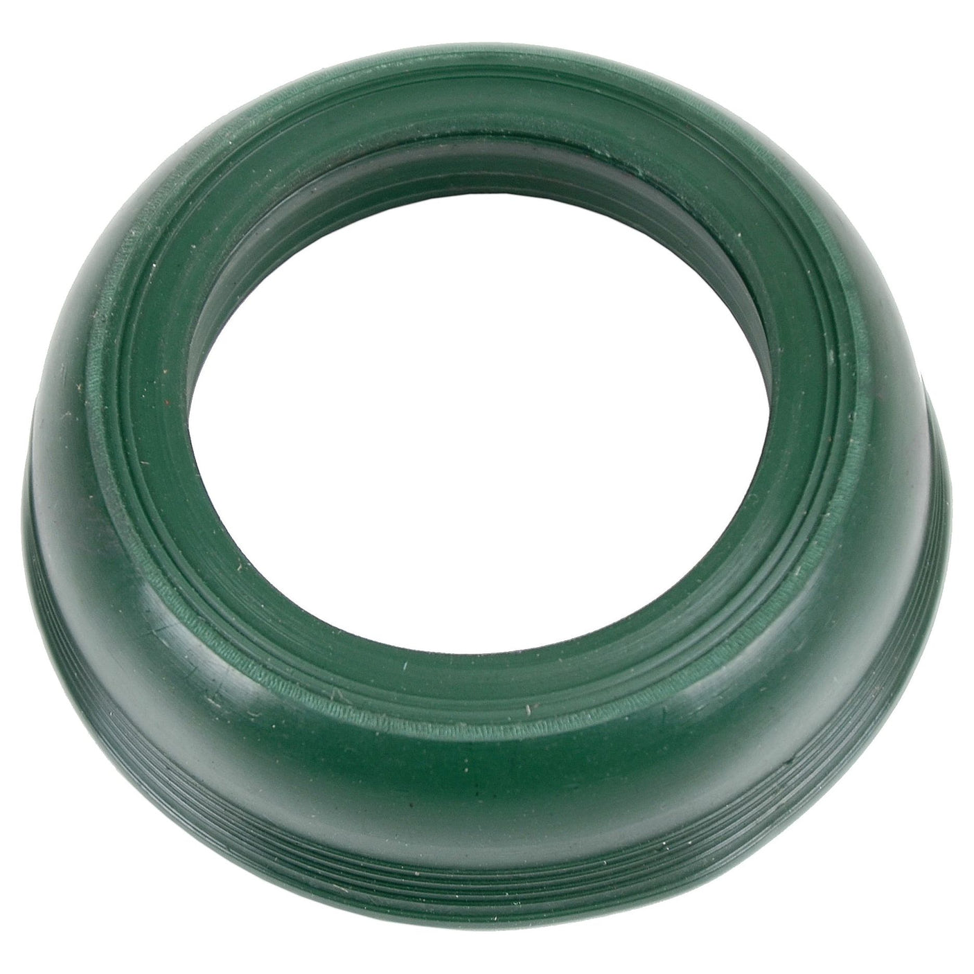 The Seal Kit | Sparex Part No. S.62800 from Sparex is a green rubber gasket featuring circular ridges, designed for sealing or insulating purposes, and is compatible with Case IH / International Harvester equipment.