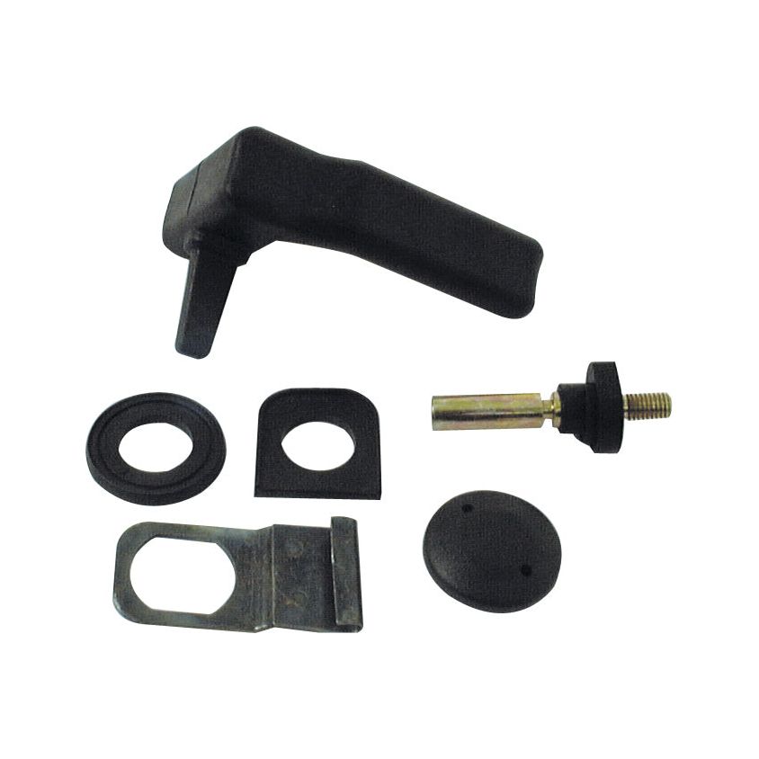 The Rear Window Handle Kit by Sparex, Part No. S.62885, includes a handle, washers, a bolt, and a mounting plate laid out on a white background.