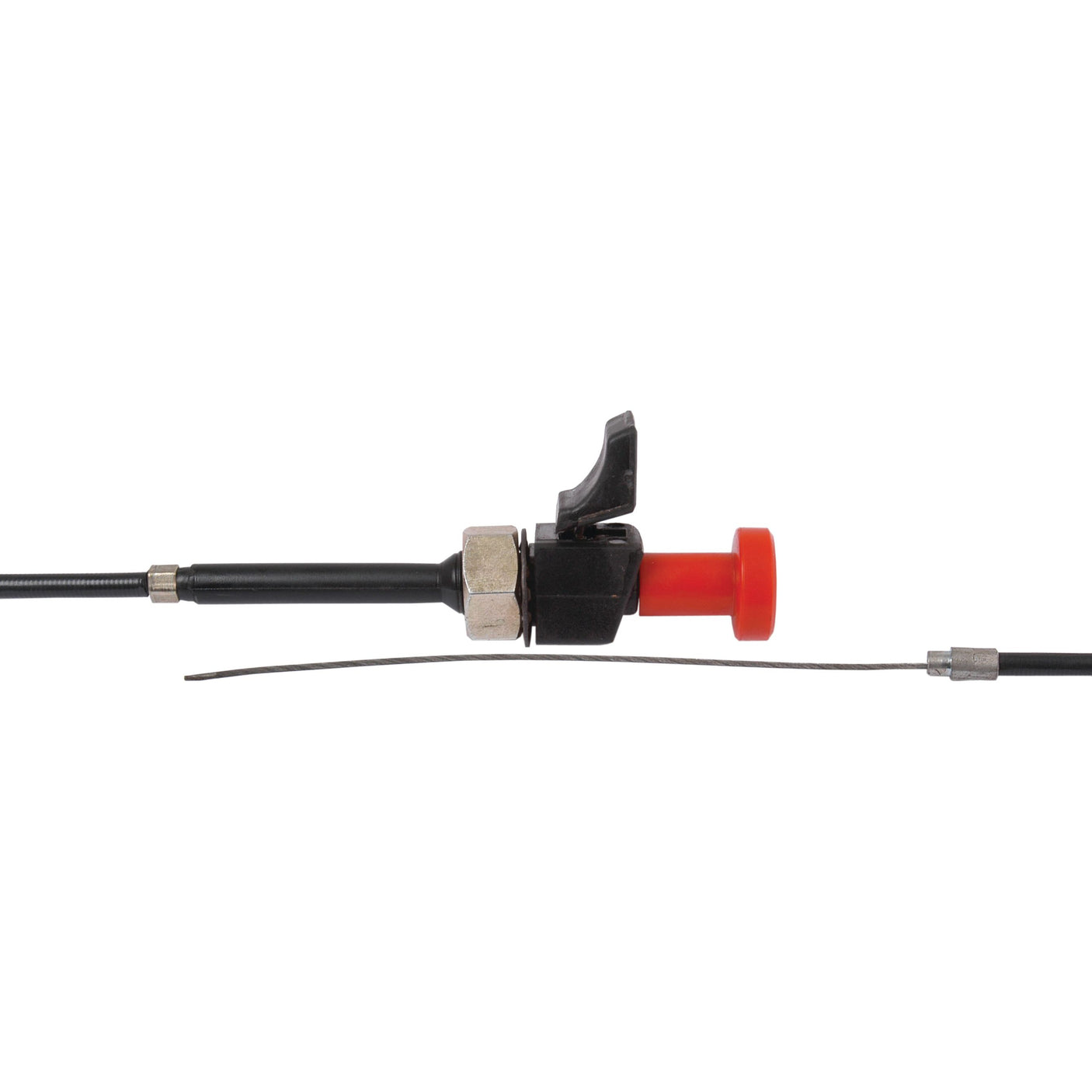 The Sparex Engine Stop Cable (Part No. S.62969) for Fiat 1000 features a black outer cable length of 1170mm, a red-tipped lever, and metallic fittings, integral to the mechanical control system.