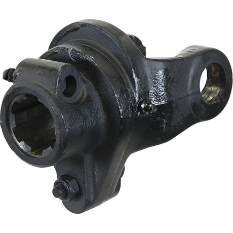 A black, metal PTO Shearbolt Clutch (U/J Size: 30.2 x 92mm) with a hollow, hexagonal opening on one side and a hole on the opposite end, ideal for the German Series. This product, sized at 1 3/4''-6 Spline, is part of the Sparex brand's collection and is listed under product code S.6298.