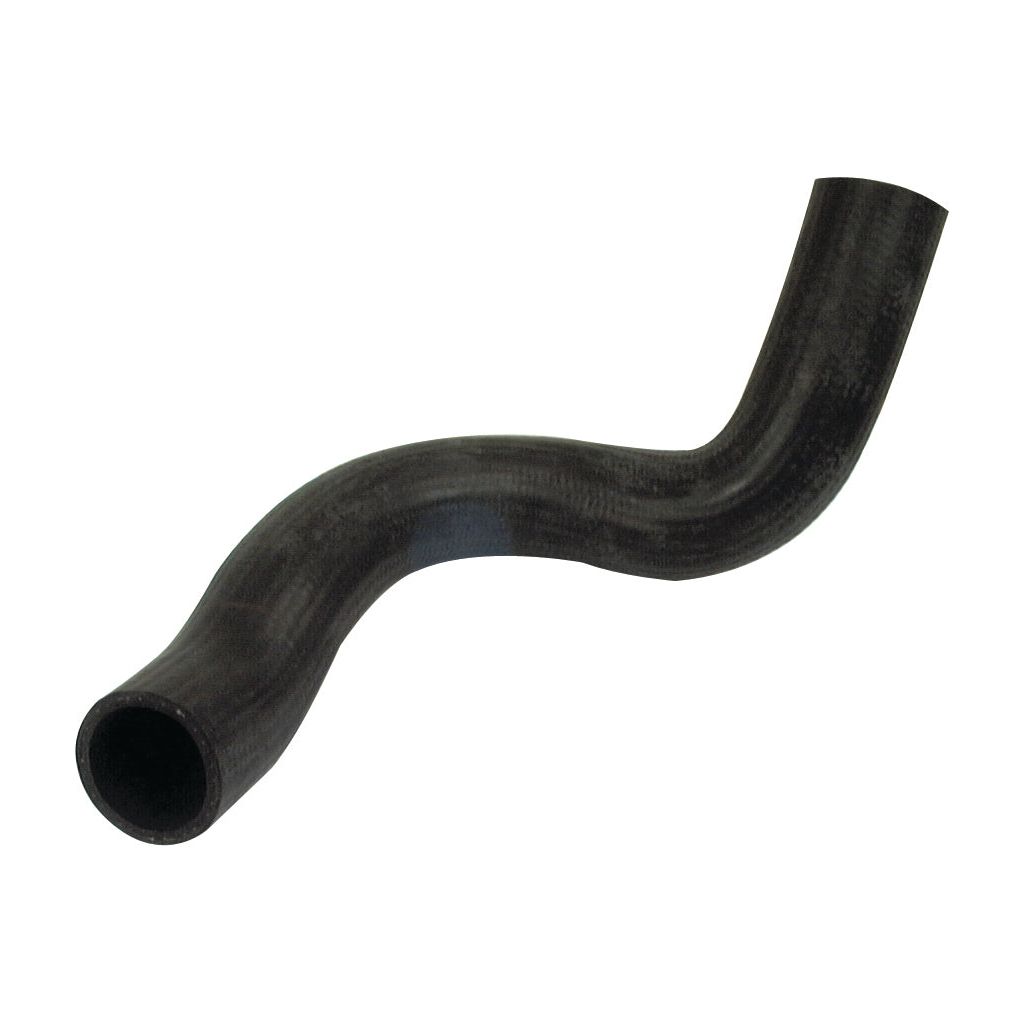 The Sparex Bottom Hose (Part No. S.63001) is a curved black rubber hose featuring a smooth surface and an elongated S-shape, designed for automotive or industrial applications with an inner diameter of 37mm at both ends. Ensure it stays secure with a reliable Sparex hose clip.