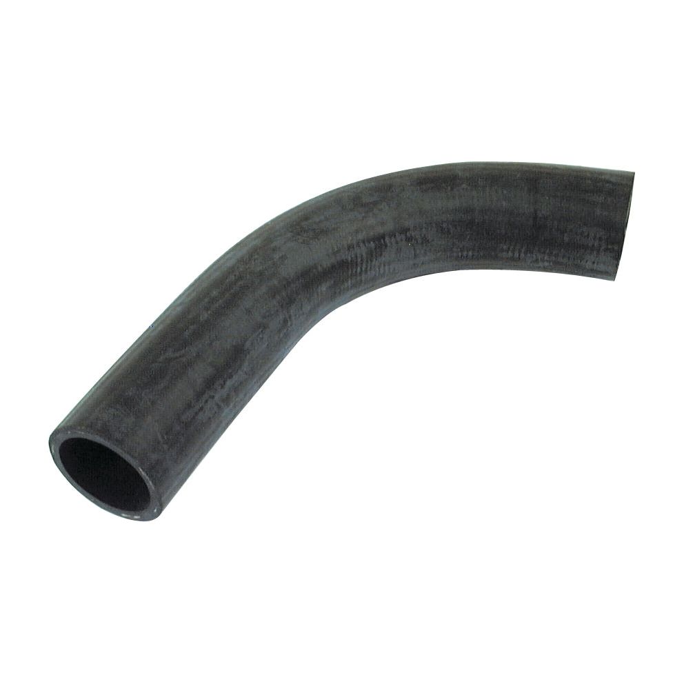 Curved black rubber Top Hose (Sparex Part No. S.63005) with consistent inner diameters of 36mm at both ends, accompanied by a hose clip, designed for David Brown parts on a white background.