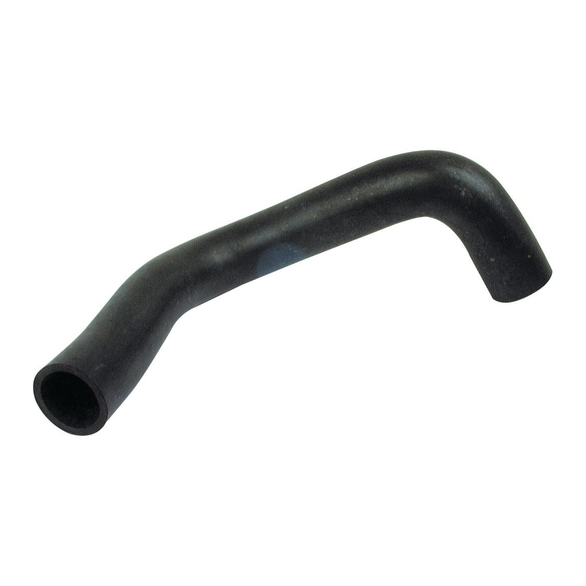 A black, curved Bottom Hose from Sparex, featuring an inner diameter of 37mm on both ends, used for fluid transfer or as a conduit in mechanical systems. (Sparex Part No. S.63006)