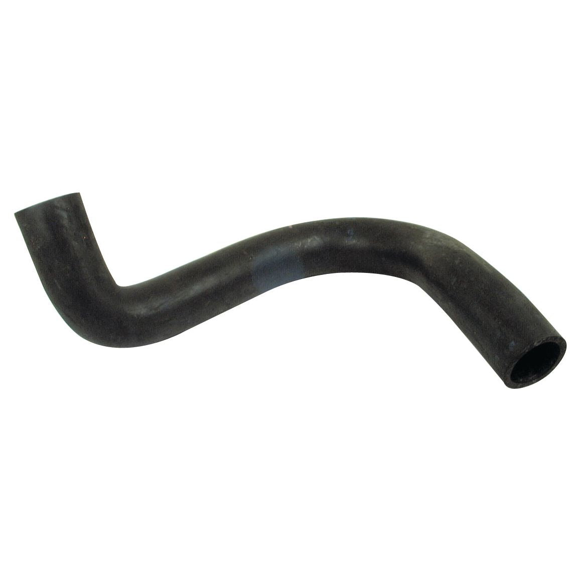 A Sparex Bottom Hose (Part No. S.63007) is a black, curved rubber hose designed in an "S" shape, with both ends having an inner diameter of 37mm, making it ideal for David Brown tractors.