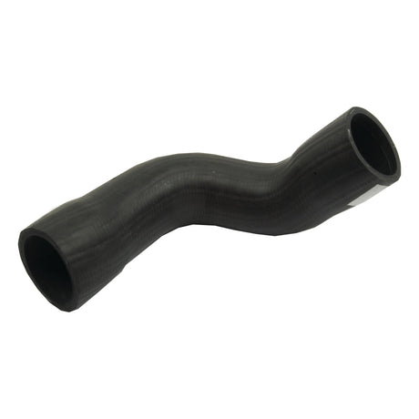 A black, curved rubber hose with a smooth-textured surface and two open ends, ideal for John Deere machinery. This is the Sparex Bottom Hose (Part No. S.63012), featuring an inner diameter of 45mm on both ends.