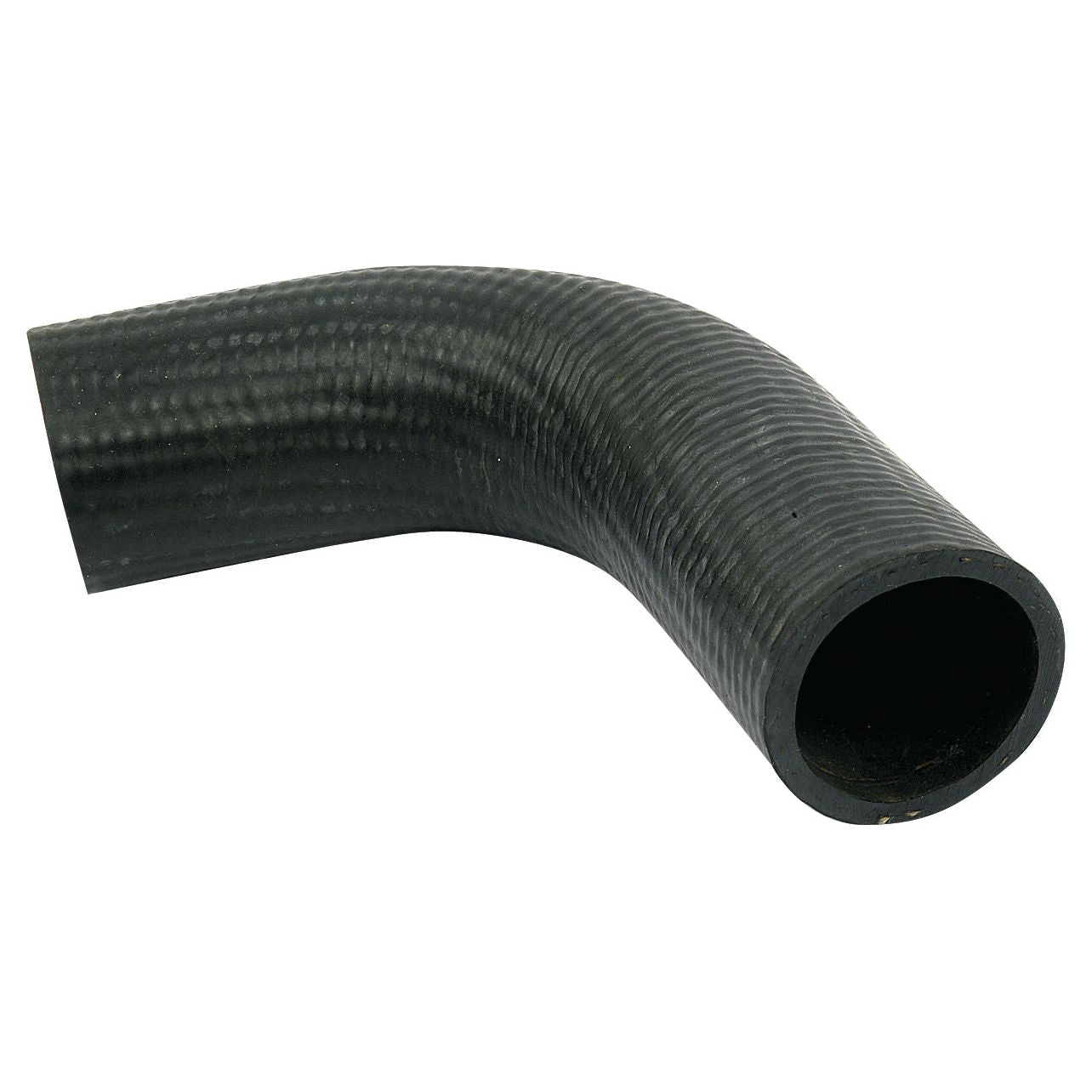 A black curved rubber hose with a textured surface, featuring an open end visible in the foreground, secured with a Sparex hose clip. The product is the Top Hose (Part No. S.63017) from Sparex, with an inner diameter of 36mm on both ends.