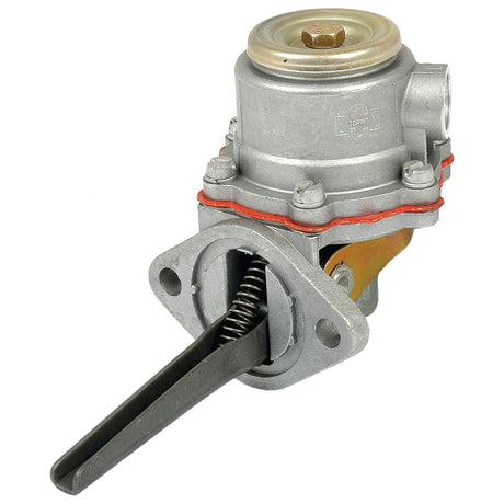 A Fuel Lift Pump (Sparex Part No. S.63038) from Sparex, featuring a metal lever, integrated components, and a rubber gasket seal, suitable for use in International Harvester equipment.