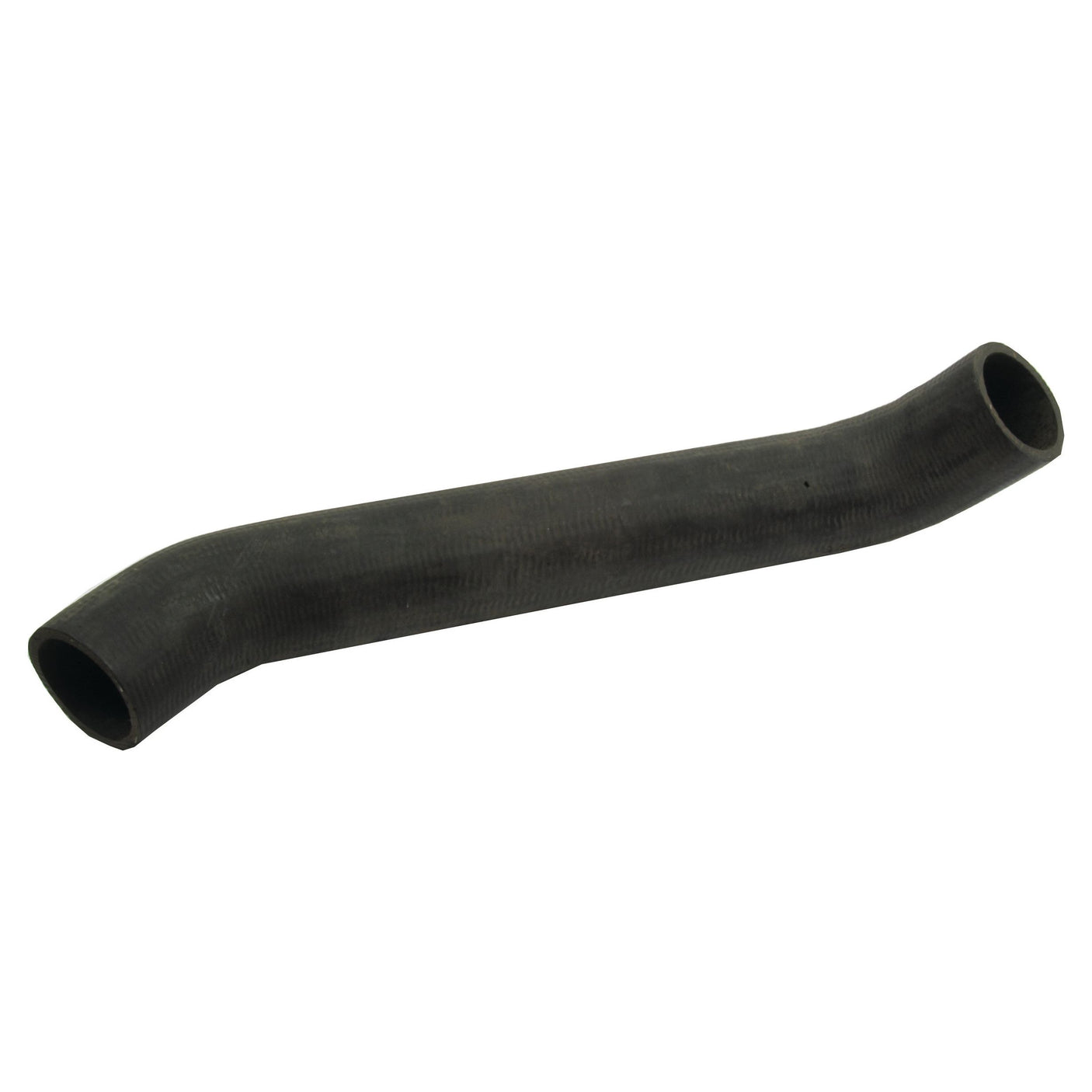 A black, slightly curved rubber hose with open ends, perfect for your Fiat. Secure it effortlessly with a Sparex hose clip.