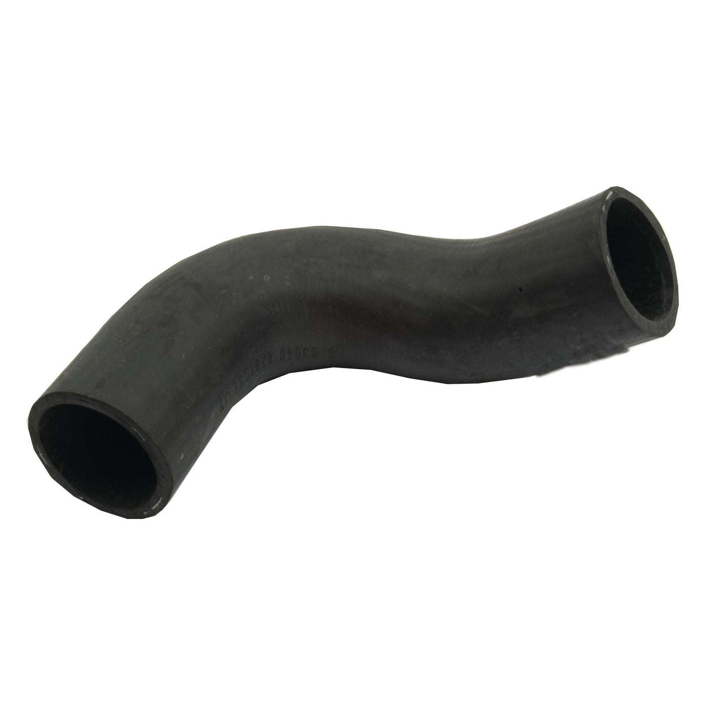 A black curved rubber hose with open ends, compatible with Sparex S.4331, ideal for various applications. The product is named Top Hose, featuring an inner diameter of 45mm on both ends and identified as Sparex Part No.S.63046 by the brand Sparex.