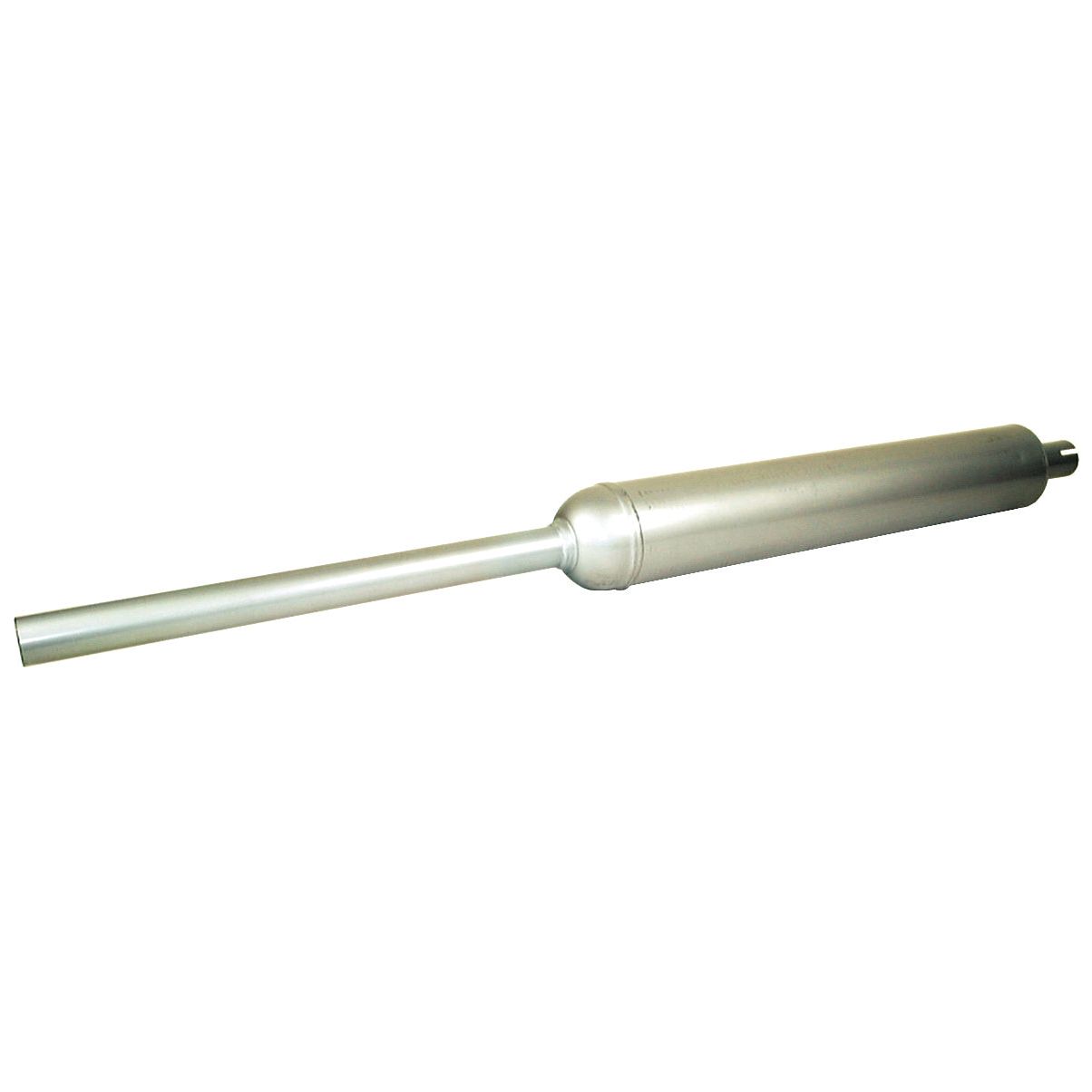 A Sparex Silencer - Vertical - S.6308, a cylindrical aluminium shock absorber with a rod extending from its main body.