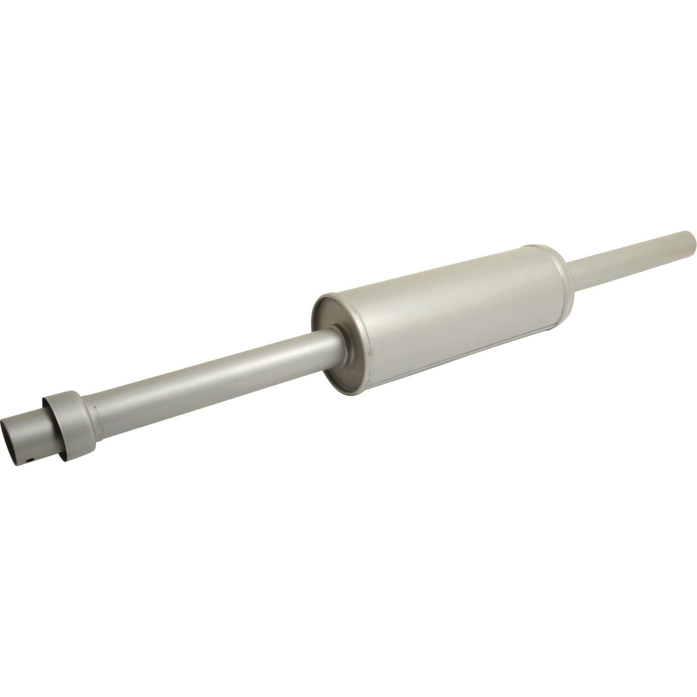 A cylindrical rolling pin, crafted from a smooth, light-colored material and featuring handles, reminiscent of the durability of Sparex's Silencer - Vertical - S.6310.