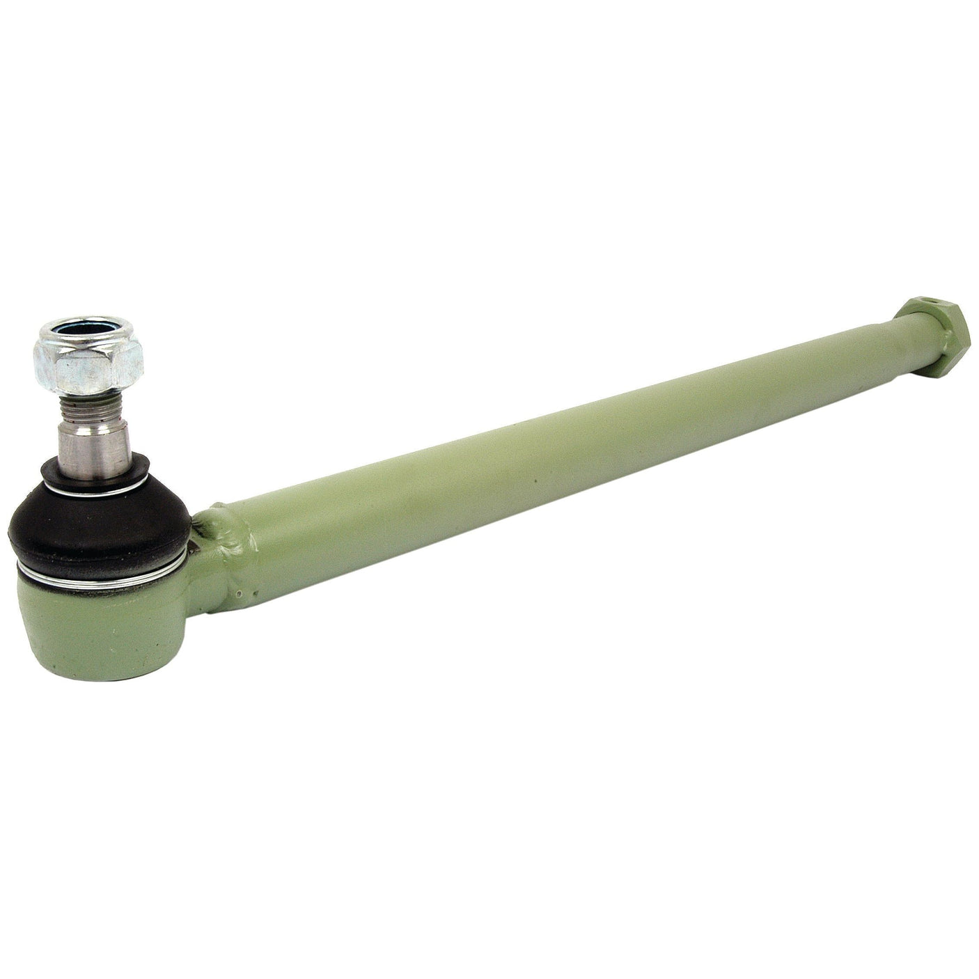 The Sparex Track Rod (S.63136) is green and black, measures 473mm in length, includes a hex nut on one side, and features an M20 x 1.5 female thread – ideal as a replacement part.