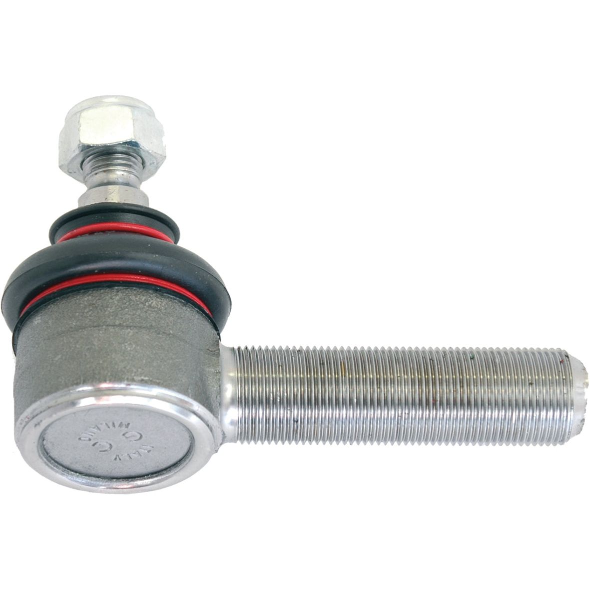 The Sparex Track Rod (S.63282), measuring 100mm in length, features a threaded bolt (M22 x 1.5 RH) at one end and a rotating joint at the other, complete with rubber seals and a metal cap labeled "GIC." This male thread component is perfect for various applications, ensuring durability and reliability.