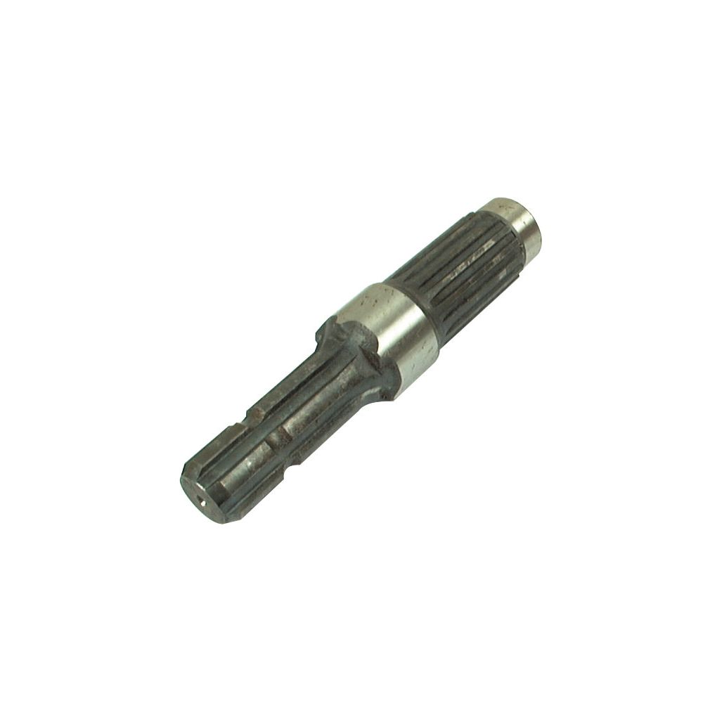 Close-up of the Sparex PTO Shaft - S.63330, featuring a 6 spline end, commonly used in mechanical or automotive applications to transmit torque.