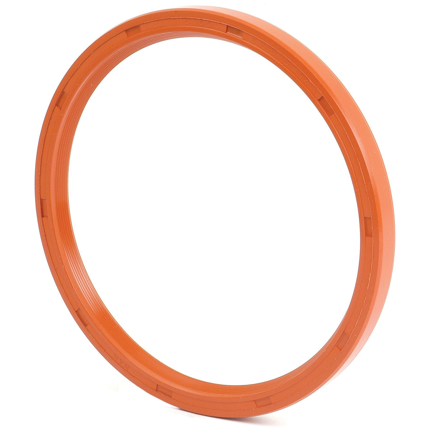 A close-up of an orange circular rubber gasket, measuring 127 x 146 x 11mm, used as a sealing component in mechanical systems. This Sparex Oil Seal (Part No. S.63398) ensures optimal performance and durability.