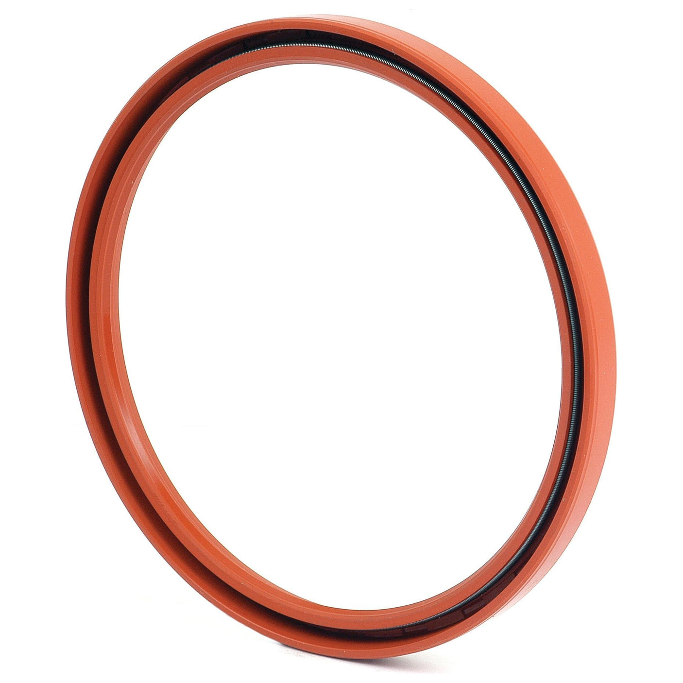 A close-up view of the Sparex Oil Seal, 127 x 146 x 11mm (Part No. S.63398), featuring a red circular rubber gasket with a black inner ring, used for sealing applications. This high-quality product ensures optimal performance in various settings.
