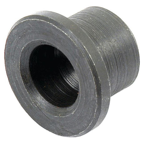 Close-up of a metal cylindrical component with a wide flange at one end and a hollow center, used as a bushing or bearing, commonly found in Zetor tractors under the Sparex part number S.64009, known as the Clutch Spacer from Sparex.