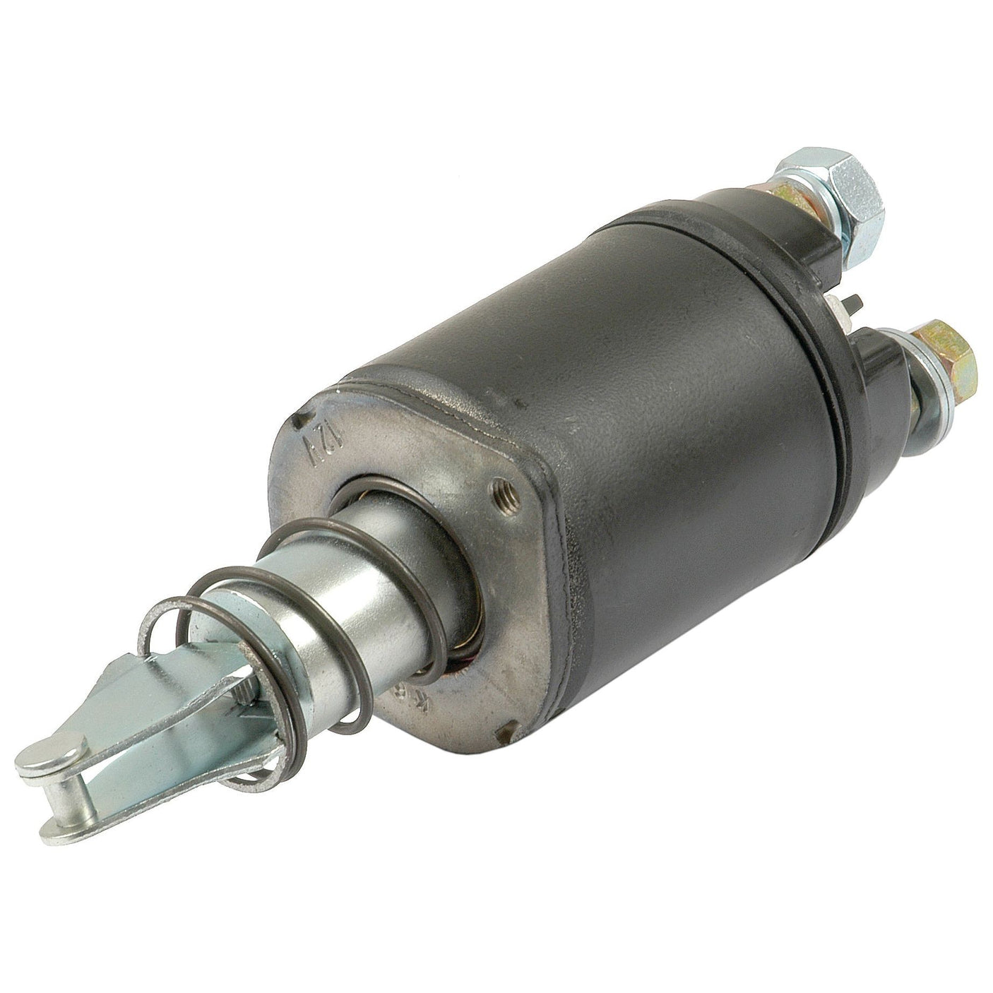 A cylindrical Starter Solenoid (Sparex Part No. S.64055) from the Sparex brand, featuring a metal bracket and two terminal bolts, and designed for compatibility with Zetor tractors.