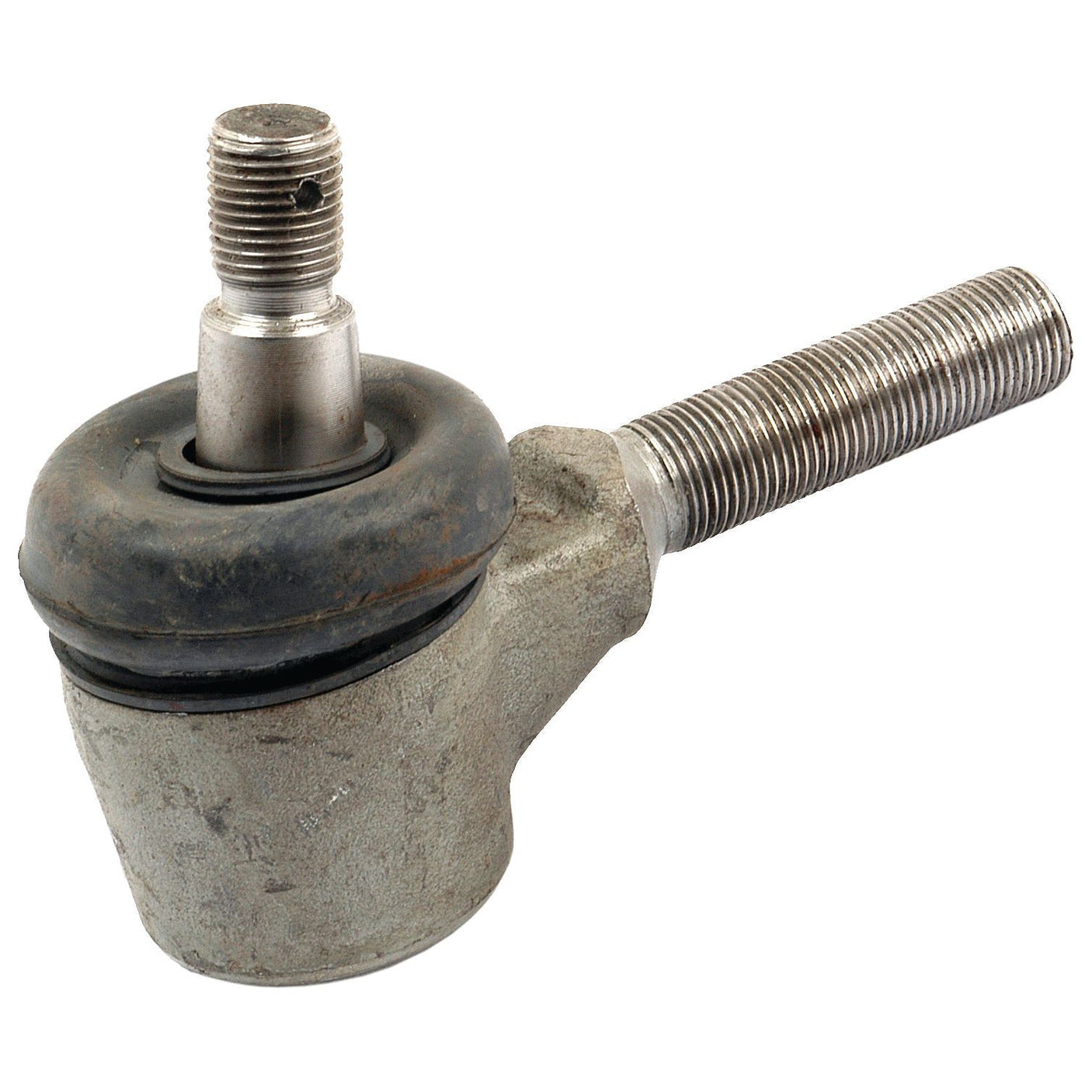 Close-up of the Sparex Track Rod, S.64078, a threaded metal ball joint with a rubber seal, featuring a male thread of M18 x 1.5 LH and length of 106mm, typically used in automotive suspension systems.