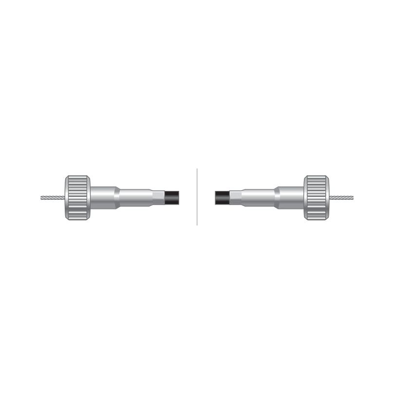 Two identical Drive Cables - Length: 1735mm, Outer cable length: 1720mm, face each other against a white background, resembling the precision you’d expect from Sparex components.